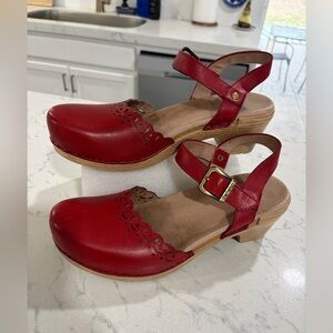 DANSKO Red Leather Women's clogs